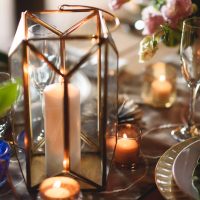 Gold Hexagon Lantern