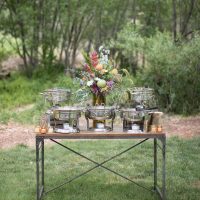 Rustic Table with Metal Legs