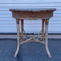 Wicker Accent Orange End Table - Image 3