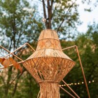 Twisted Jute Chandelier